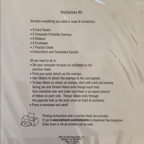 Hallmark Party Supplies New Invitations Kit 8 Cards Each Poshmark
